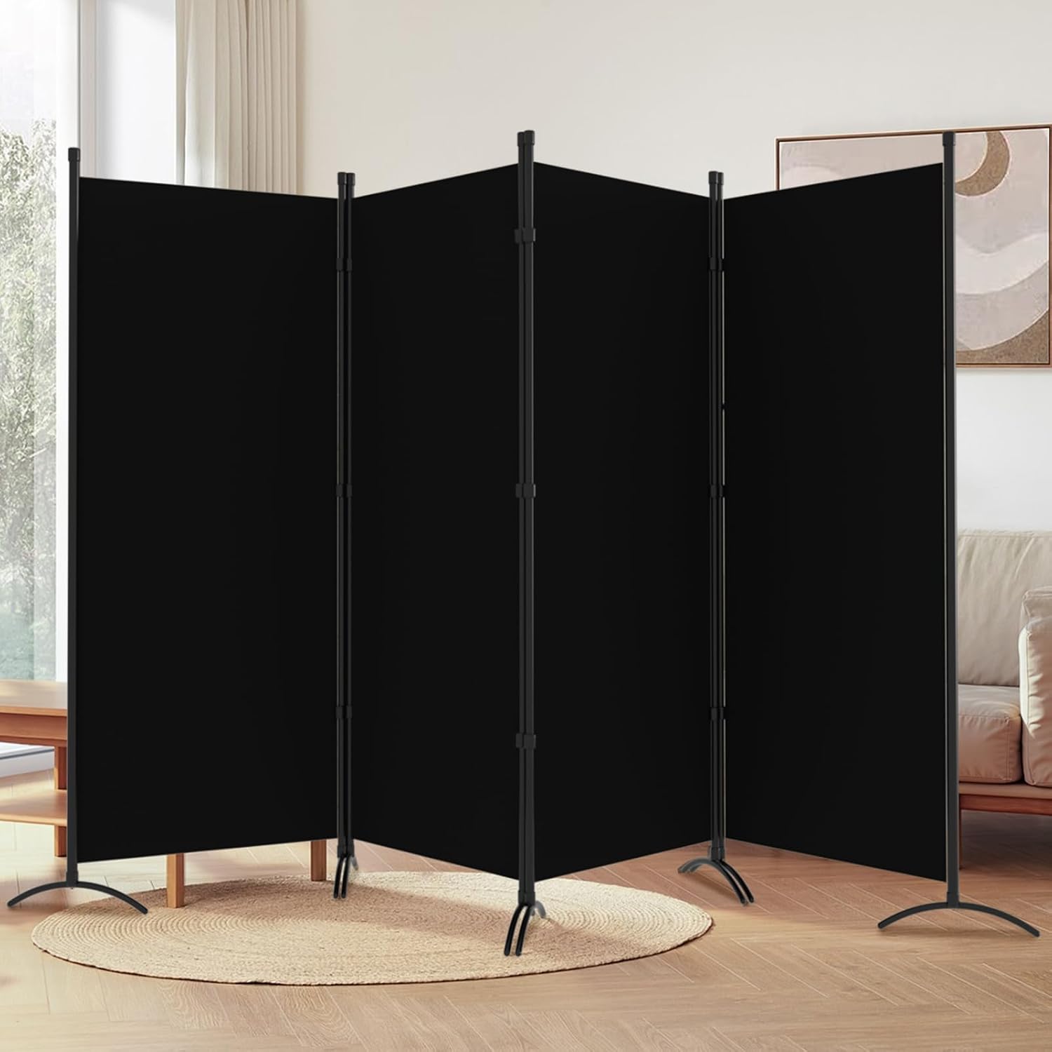 Four Panel Freestanding Foldable Room Divider