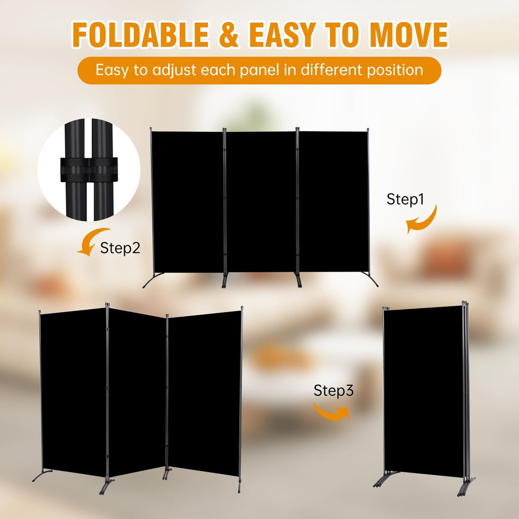 Three Panel Freestanding Foldable Room Divider