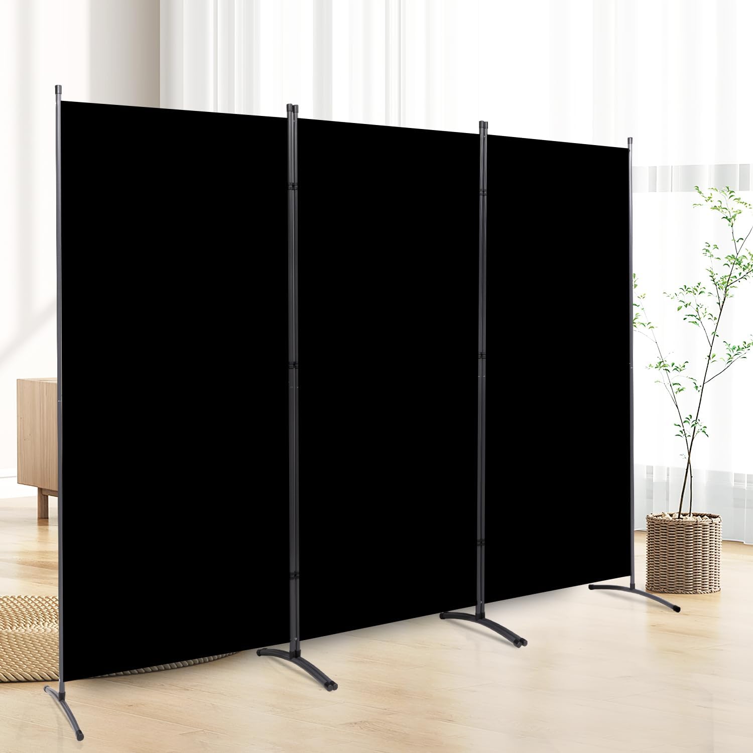 Three Panel Freestanding Foldable Room Divider
