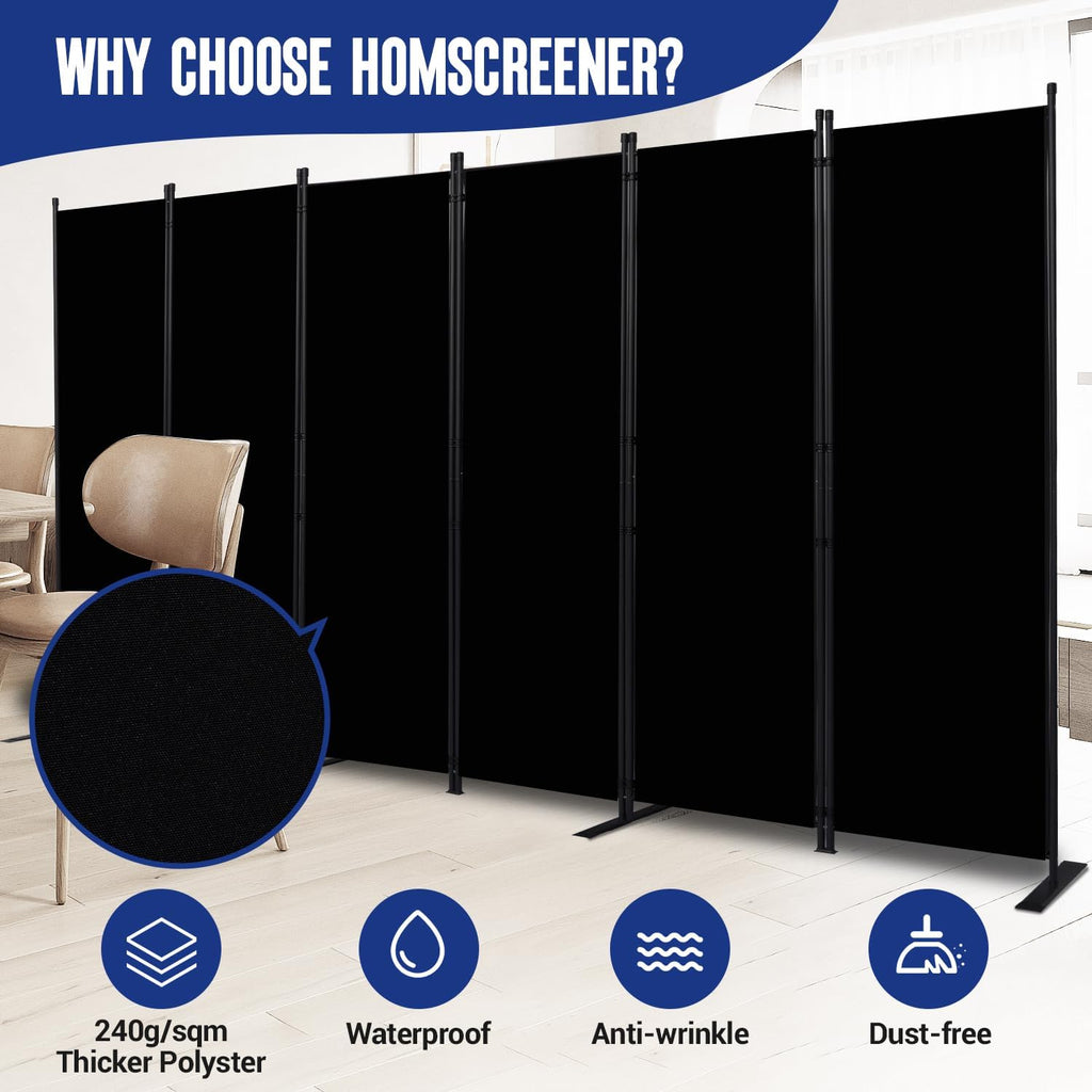 Six Panel Foldable Fabric Room Divider