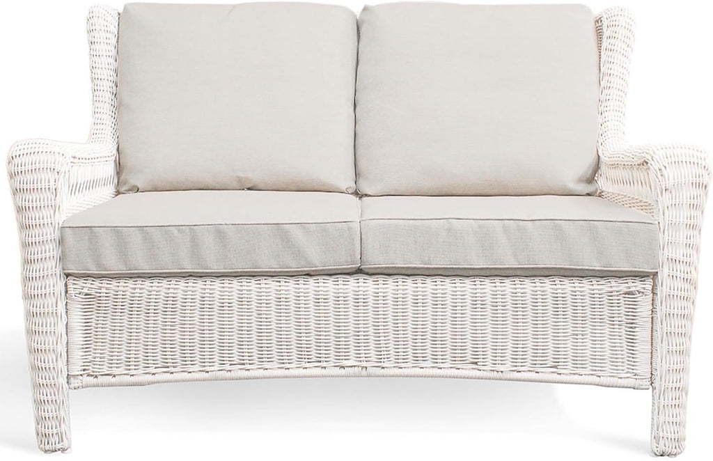 Waterproof Cushion HDPE Rattan Loveseat