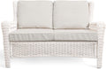 Waterproof Cushion HDPE Rattan Loveseat