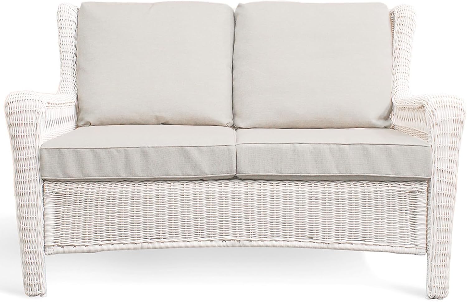 Waterproof Cushion HDPE Rattan Loveseat