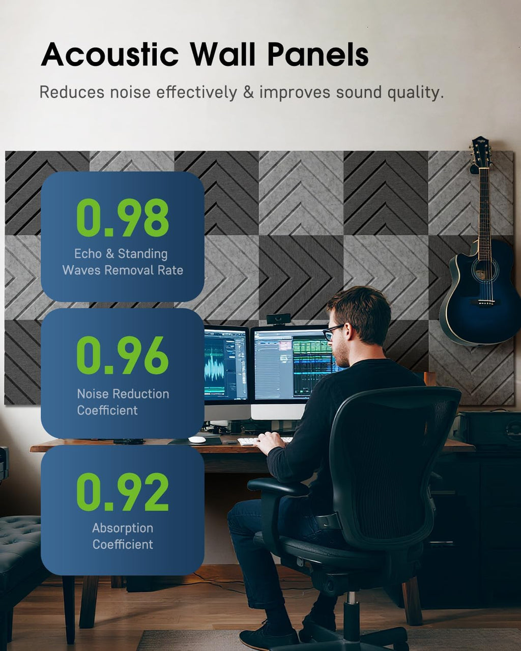 Self Adhesive Sound Absorbing Foam Panels