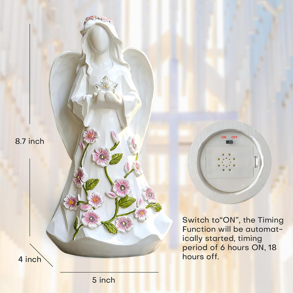 Lighted Guardian Angel Tabletop Figurine