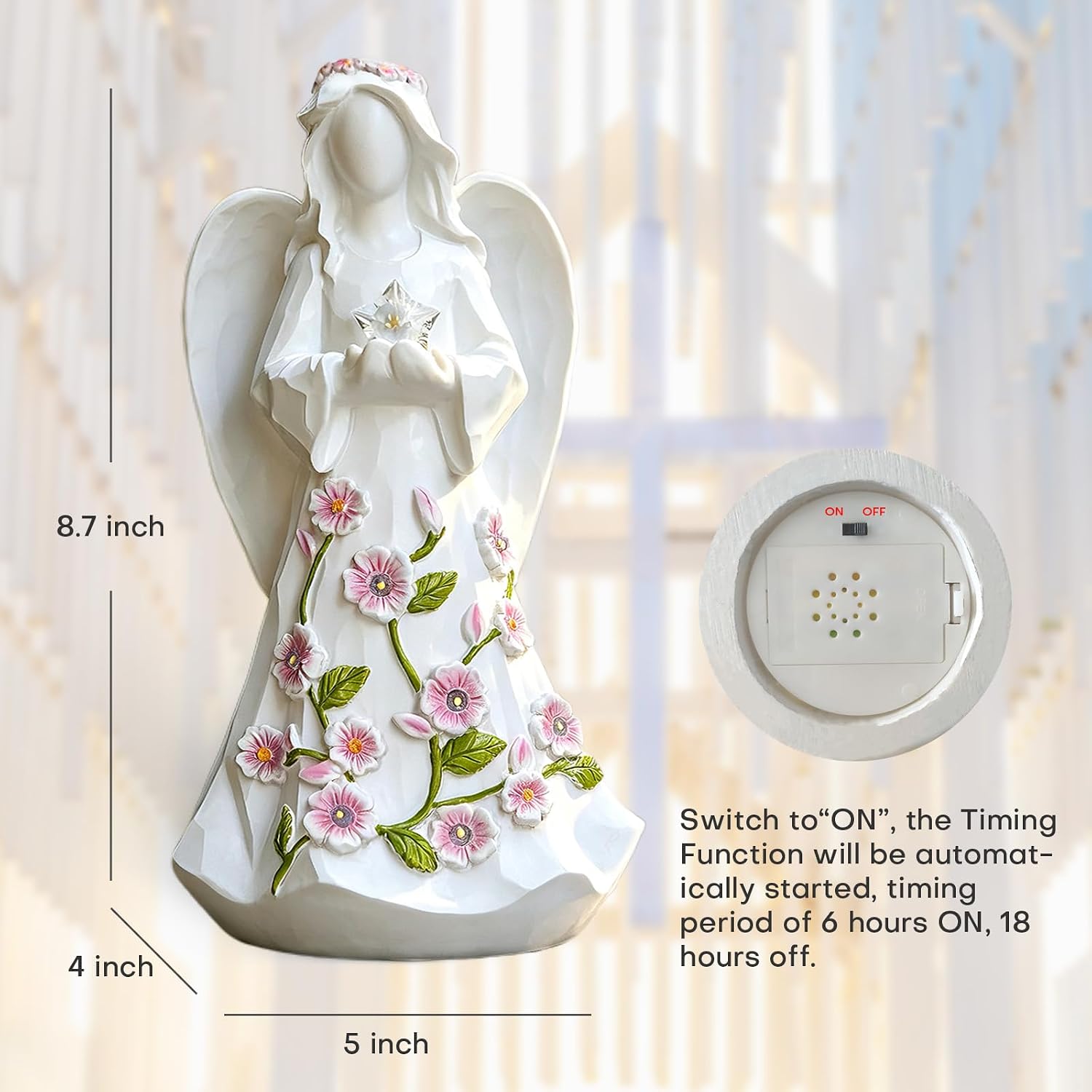 Lighted Guardian Angel Tabletop Figurine