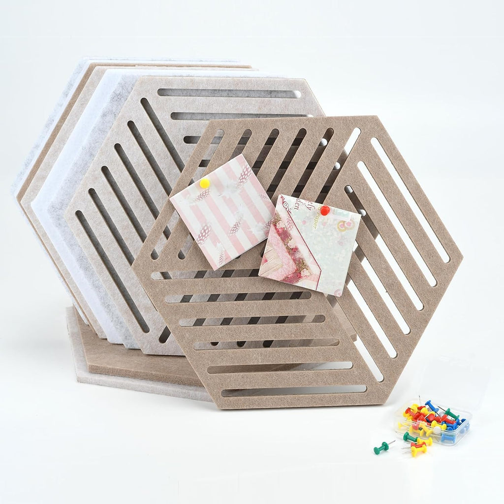 Hexagon Felt Acoustic Bulletin Wall Tiles