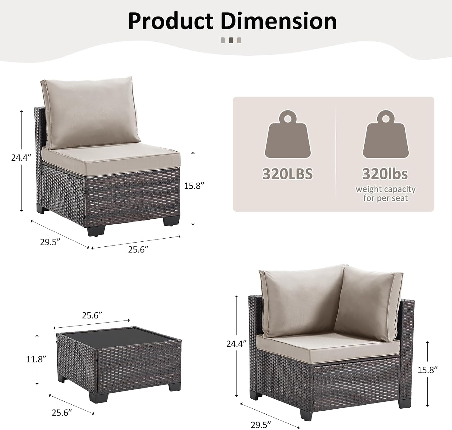 Three Piece Rattan Outdoor Patio Set