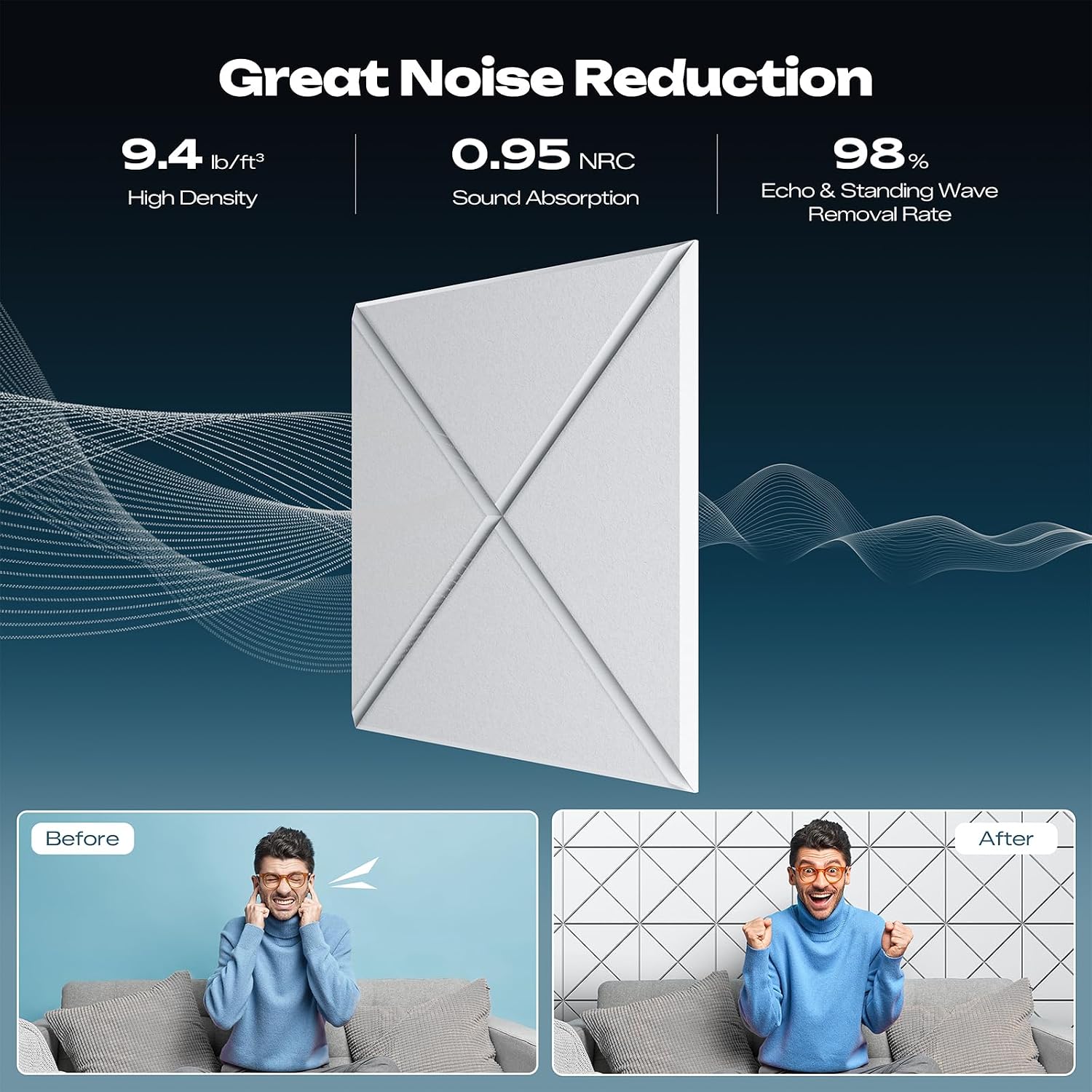 Self Adhesive Decorative Acoustic Foam Panels