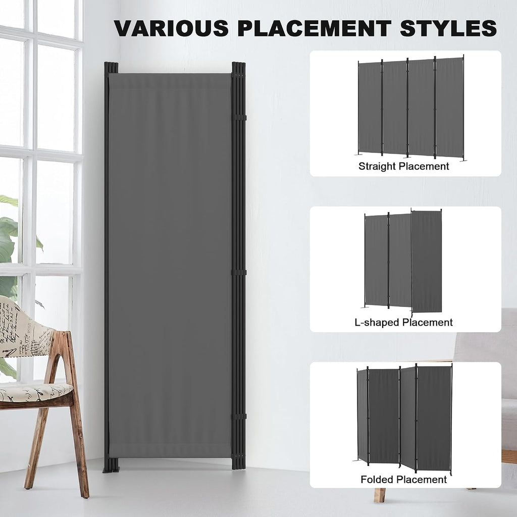 Four Panel Portable Freestanding Room Divider