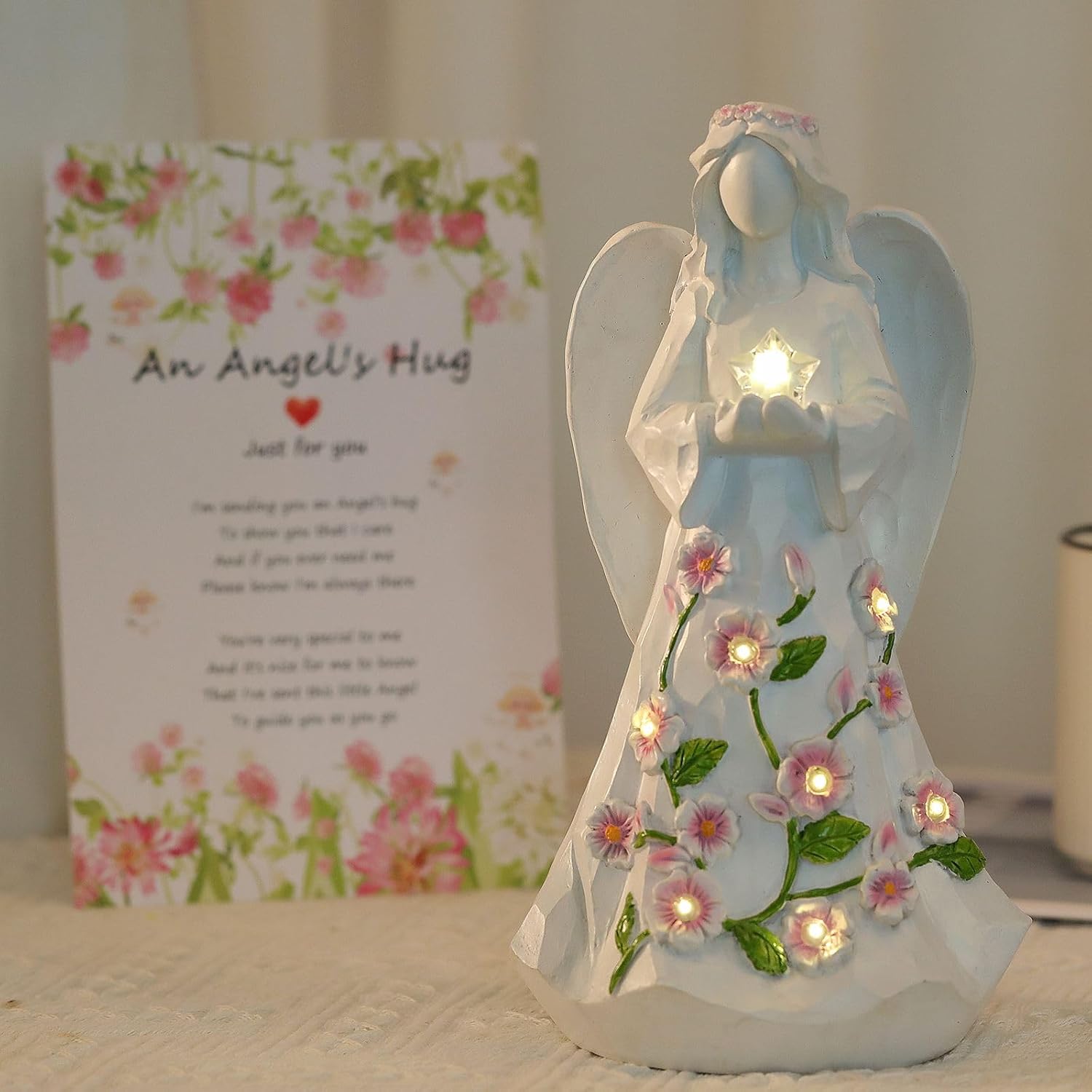 Lighted Guardian Angel Tabletop Figurine