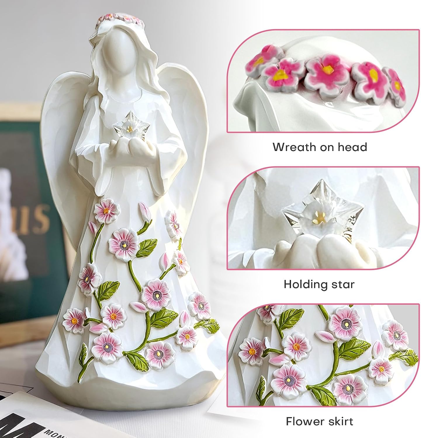 Lighted Guardian Angel Tabletop Figurine