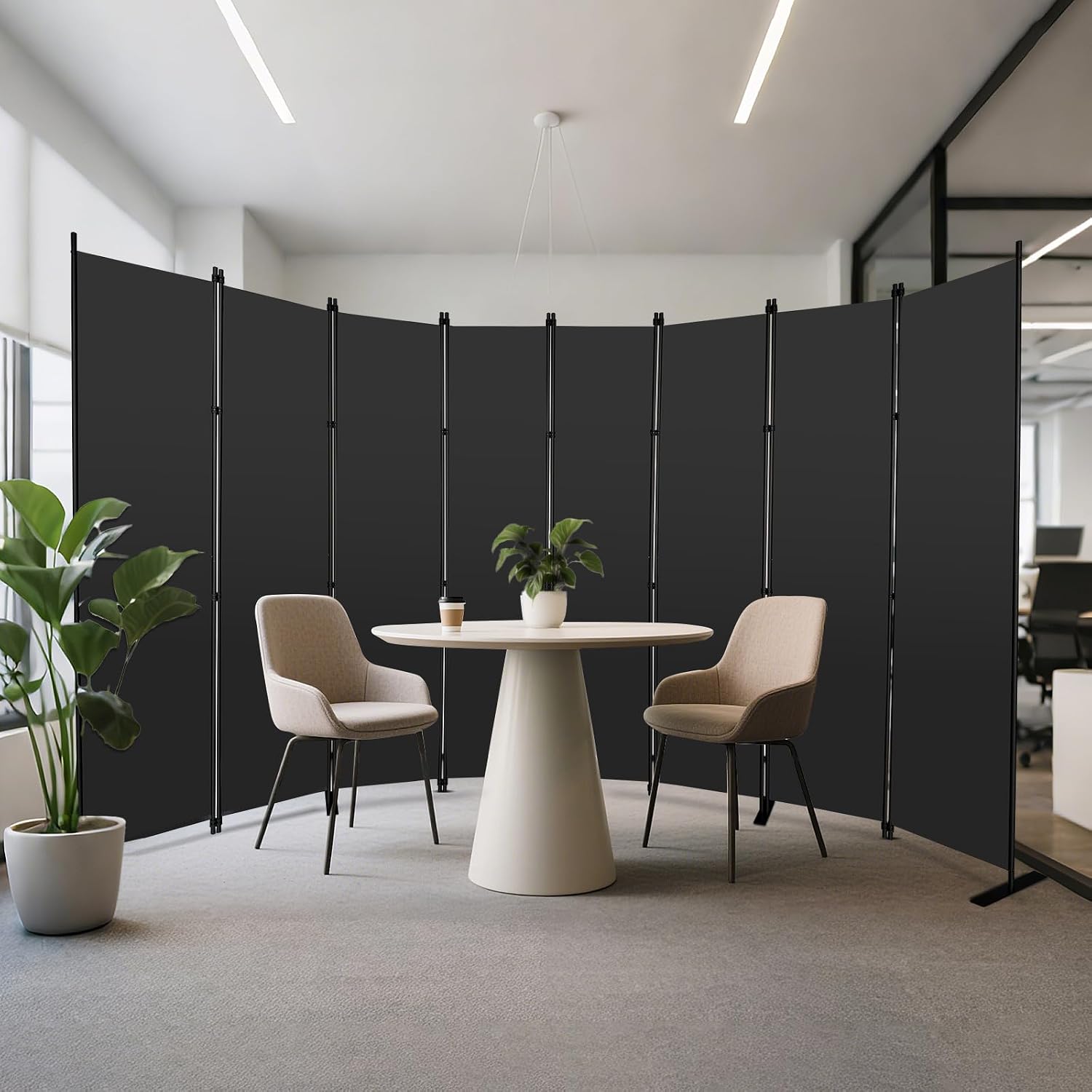 Eight Panel Foldable Privacy Room Divider