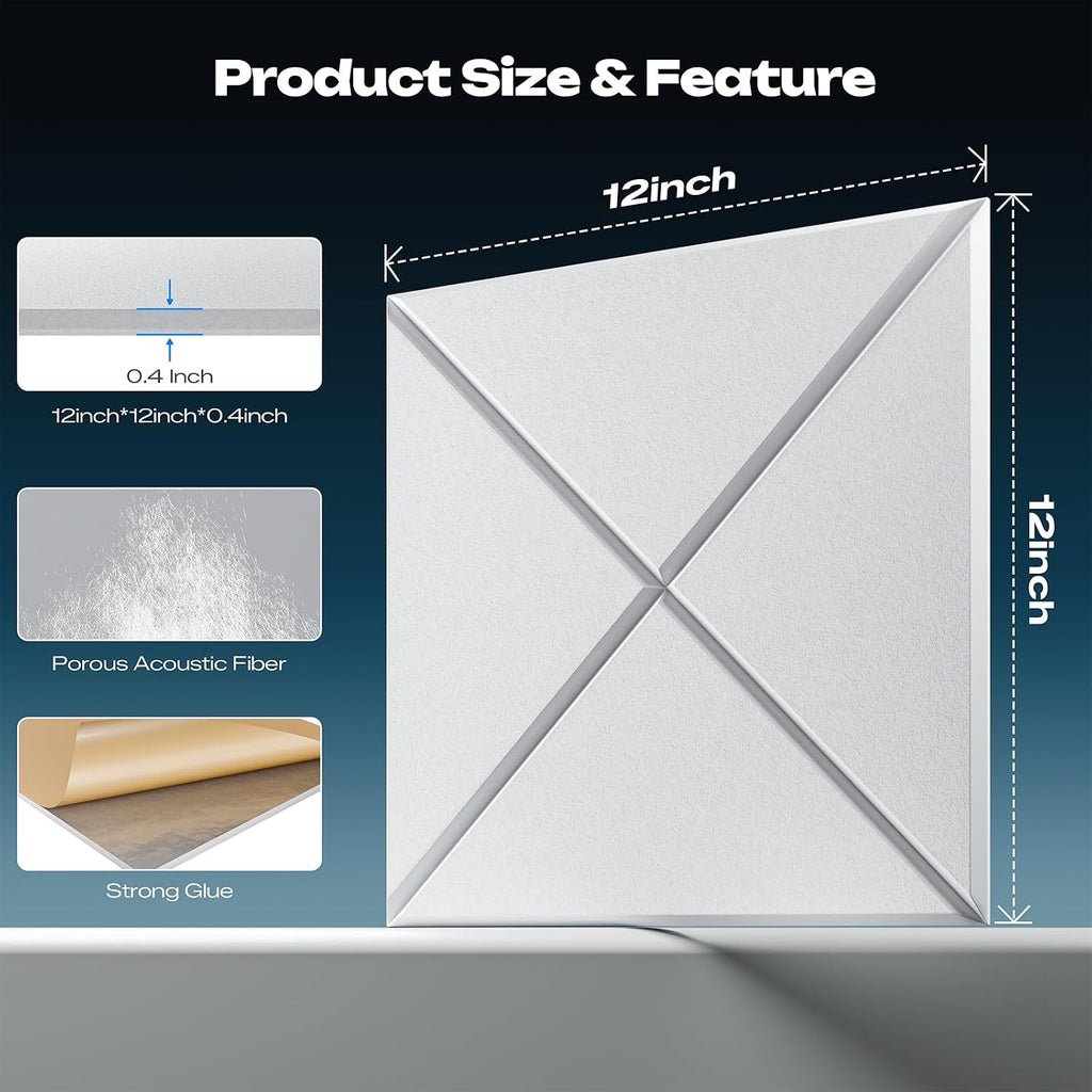 Self Adhesive Decorative Acoustic Foam Panels