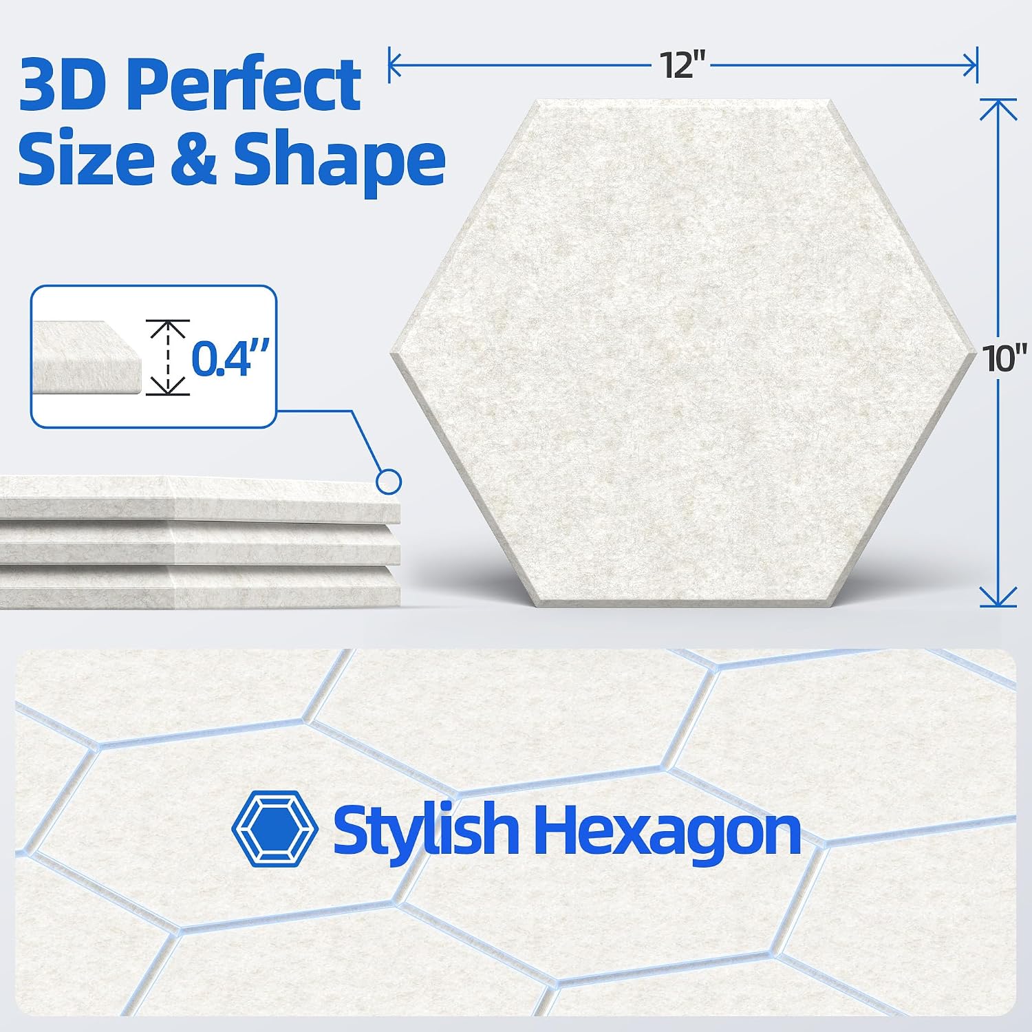 Hexagon High Density Adhesive Acoustic Panels