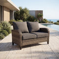 Wicker Outdoor Loveseat Sofa Cushioned
