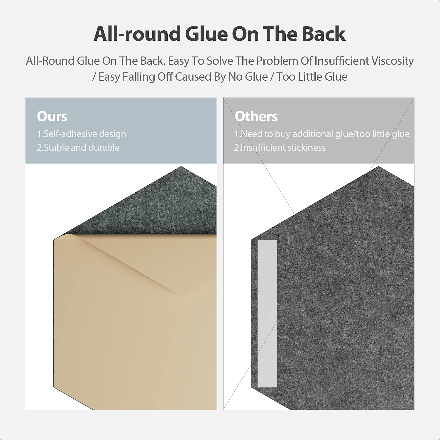 Hexagon Adhesive High Density Acoustic Panels