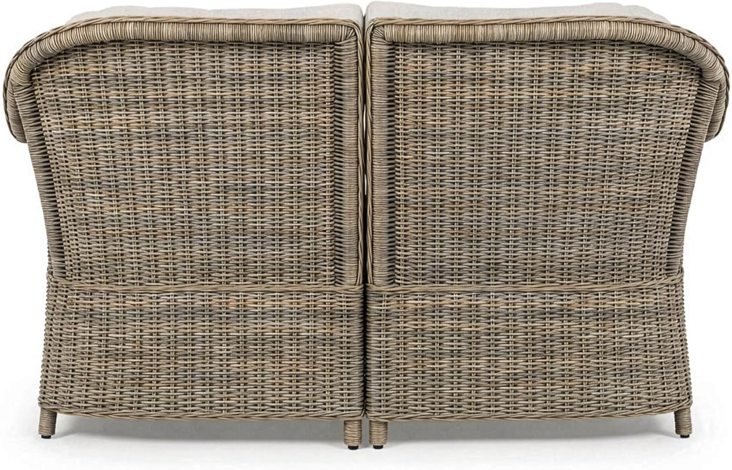Modular Rattan Outdoor Cushioned Loveseat