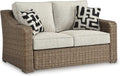 Resin Wicker Outdoor Cushioned Loveseat