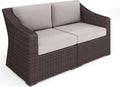 Rattan Modular Outdoor Loveseat Sofa