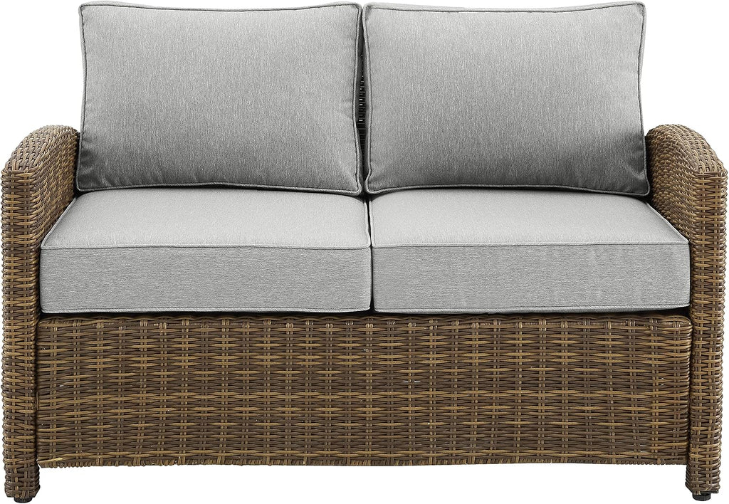 Wicker Two-Seat Outdoor Patio Loveseat