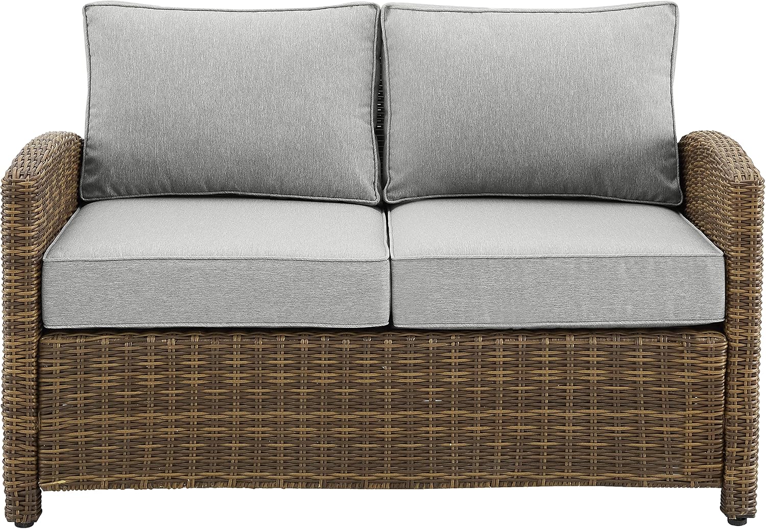 Wicker Two-Seat Outdoor Patio Loveseat