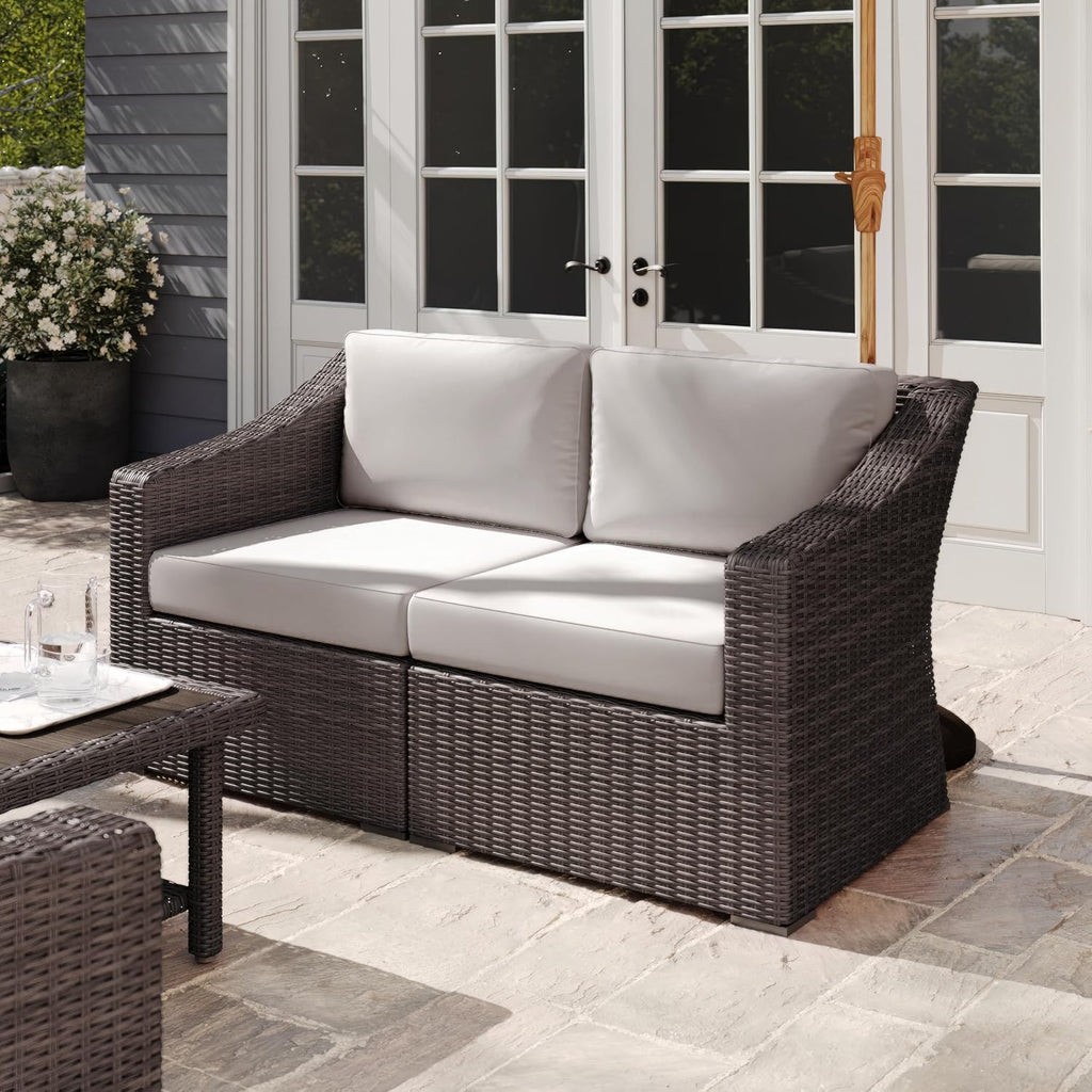 Rattan Modular Outdoor Loveseat Sofa