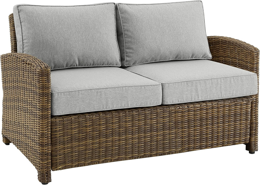 Wicker Two-Seat Outdoor Patio Loveseat