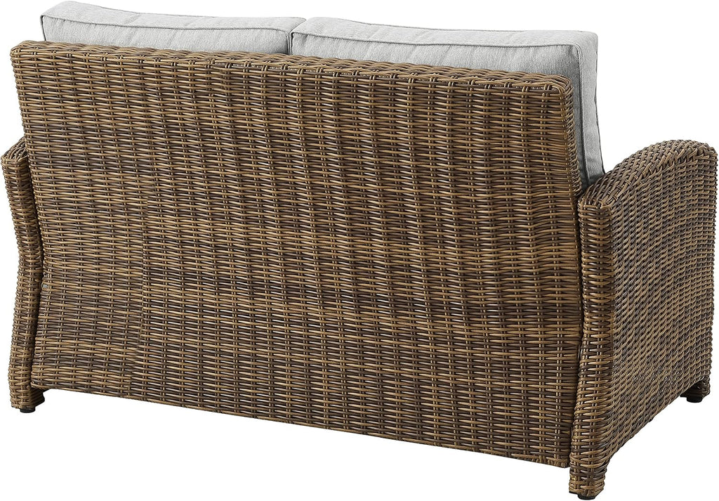 Wicker Two-Seat Outdoor Patio Loveseat